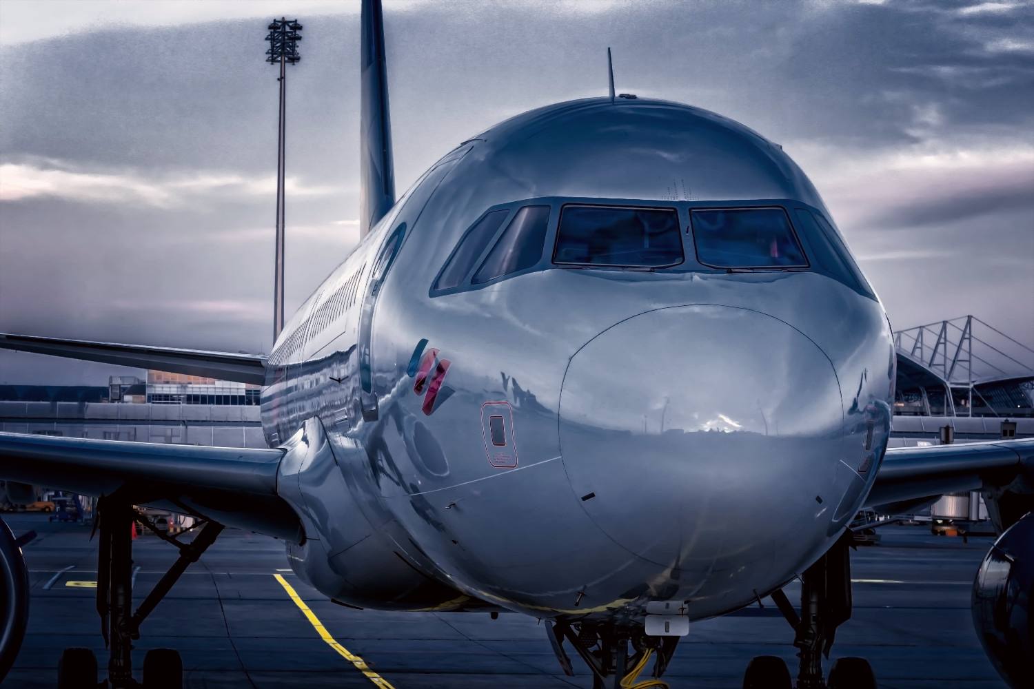 Commercial aircraft prepared for operations